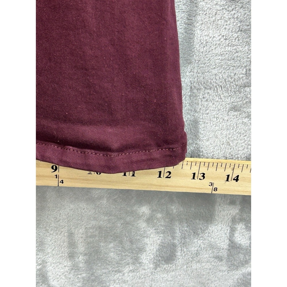 Forever 21 Womens Jeans Sz 28 Burgundy Pocketless Flare High Rise Stretch Boho - Picture 10 of 12
